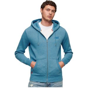 Superdry Essential Logo Full Zip Sweatshirt Blauw XL Man