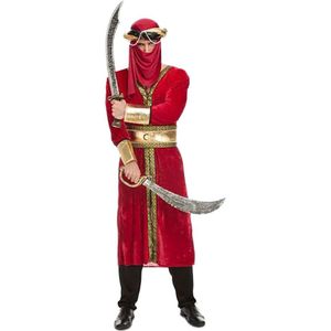 Viving Costumes Arab Guerrero Man Custom Rood M-L