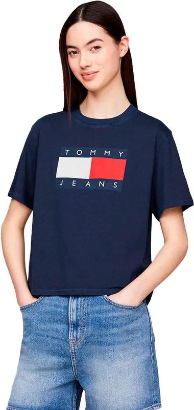 Tommy Jeans Bxy Flag Ext T-shirt Met Korte Mouwen