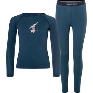 super.natural - Kid's Tundra175 - Merino-ondergoed - Blauw
