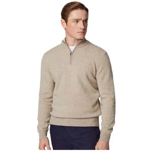 Hackett Hm703023 Half Zip Sweater Beige 2XL Man