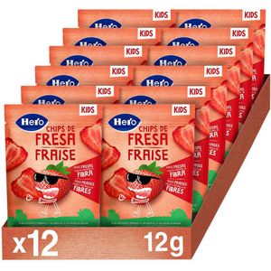 Hero 12g Strawberry Chips +36 Months 12 Units Rood