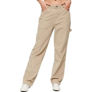 Superdry - Cord Carpenter Broek - Baggy - Zwart - Biologisch Katoen