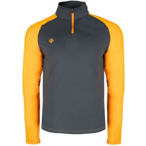 Izas - Indus - Half Rits Lange Mouw T-shirt - Oranje - Grijs
