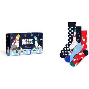 Happy Socks Snowmans Gift Set Half Long Socks 3 Pairs Veelkleurig EU 41-46 Man