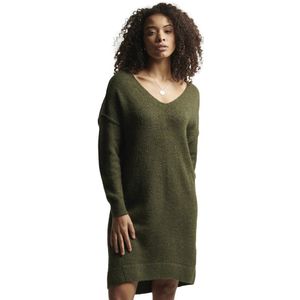 Superdry Studios Slouch V Knit Dress Groen 2XS Vrouw