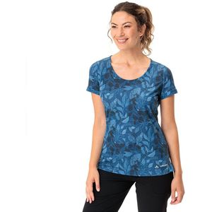 Vaude Skomer All Over Print Short Sleeve T-shirt Blauw 40 Vrouw