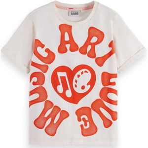 Scotch & Soda Relaxed Fit Front Artwork T-shirt Met Korte Mouwen