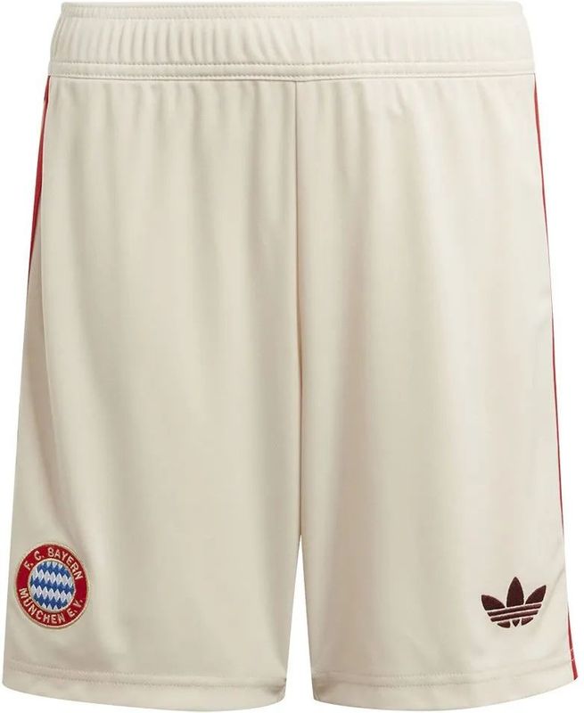 Adidas - Fc Bayern Munich 24/25 3 Stripes - Korte Broeken - Rood - Polyester