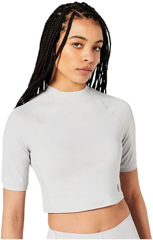 Superdry - Run 3/4 Tight Crop - T-shirt - Wit - Korte Mouwen