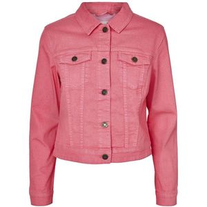 Noisy May Debra Denim Jacket Roze S Vrouw