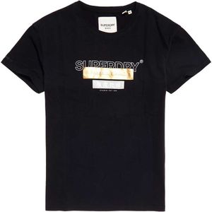 Superdry Premium Brand Patch Portland Short Sleeve T-shirt Zwart M Vrouw