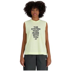 New Balance Shifted Heather Tech Graphic Mouwloos T-shirt