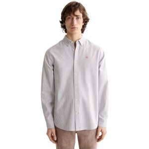 Scotch & Soda Striped Regular Fit Oxford Overhemd Met Lange Mouwen