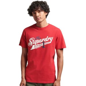 Superdry Vintage Scripted College Short Sleeve T-shirt Rood L Man