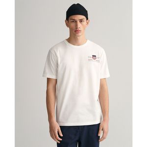 Gant Reg Archive Shield Emb Short Sleeve T-shirt Wit 3XL Man