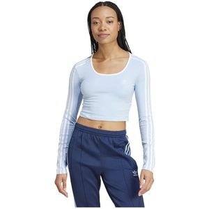 Adidas Originals Adicolor 3 Stripes Crop Top Met Lange Mouwen