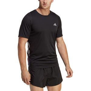 Adidas Run Icons 3s Short Sleeve T-shirt Zwart XS Man