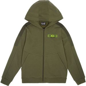 EA7voor jongens. 7B000185_AF10368 Sweatshirt 7 Lijnen groen (6Años= 118cm), Casual, Katoen, Lange mouwen, kinderkleding