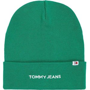 Tommy Jeans Linear Logo Beanie Groen  Man