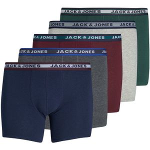 Jack & Jones Set Of 5 Boxer Shorts Jacoliver Trunks Grijs 7XL Man