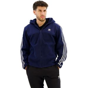 Adidas Originals Adicolor 3 Stripes Teddy Fleece Sweatshirt Met Rits