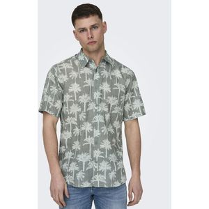 Only & Sons Bronx Reg Short Sleeve Shirt Groen L Man