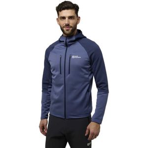 Jack Wolfskin - Alpgrat Xt - Fleecejack - Zwart - Stretch Fleece Diamond Grid