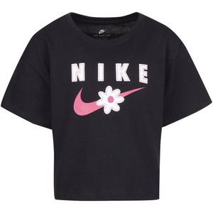 Nike Kids Sport Daisy Short Sleeve T-shirt Zwart 5-6 Years