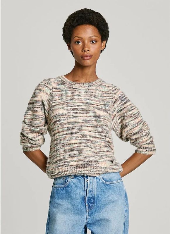 Pepe Jeansvoor vrouwen. PL702187 Hindy beige trui (L), Casual, Polyester