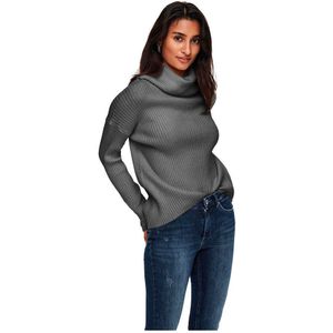 Only Katia High Neck Sweater Grijs XS Vrouw