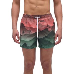 Sundek Elastic Waist And Mystic Shade Print Zwembroek