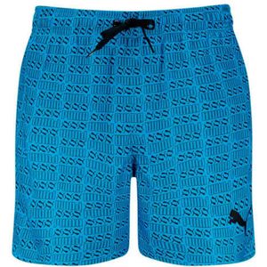 Puma Logo Print Mid Swimming Shorts Blauw XL Man