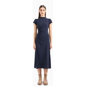 Armani Exchange 3dya05_yn9jz Short Sleeve Midi Dress Blauw 6 Vrouw