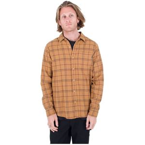 Hurley Portland Organic Short Sleeve Shirt Bruin L Man