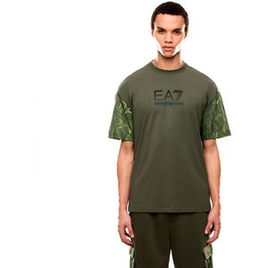 Ea7 Emporio Armani Train Graphic Series Monogram Infill T-shirt Met Korte Mouwen