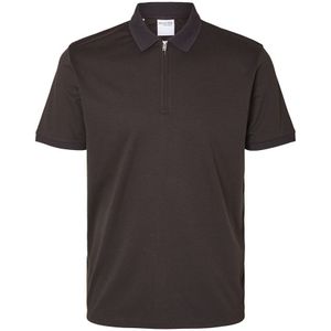 Selected Fave Short Sleeve Polo Bruin XL Man