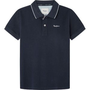 Pepe Jeans New Thor Short Sleeve Polo Blauw 10 Years Meisje