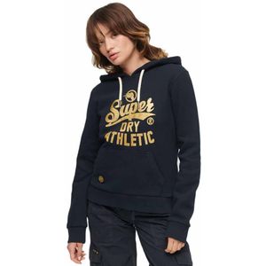 Superdry College Scripted Graphic Hoodie Blauw S Vrouw