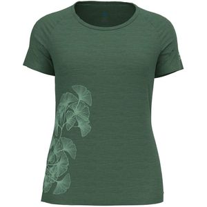 Odlo Concord Leaf Imprime Short Sleeve T-shirt Groen XS Vrouw
