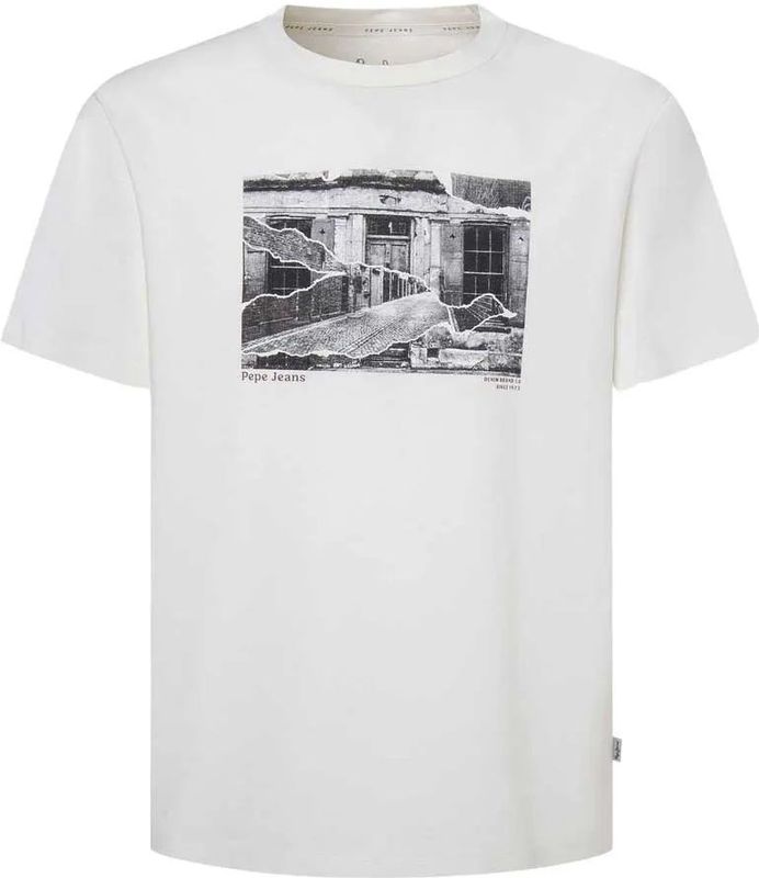 Pepe Jeans - Arney - T-shirt - Wit - 100% Duurzaam Katoen