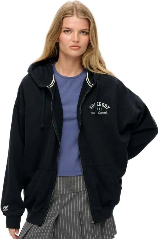 Superdry Athletic Essential Oversized Sweatshirt Met Rits