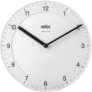 Braun BC 17 Zendergestuurde Wandklok Wit