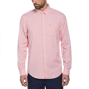 Original Penguin Tencel Gingham Overhemd Met Lange Mouwen