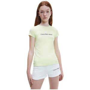 Calvin Klein Jeans Reflective Monogram Slim Short Sleeve T-shirt Roze 10 Years Meisje