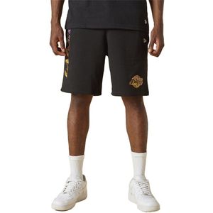 New Era Nba Team Col Wordmark Print Los Angeles Lakers Sweat Shorts Zwart S Man