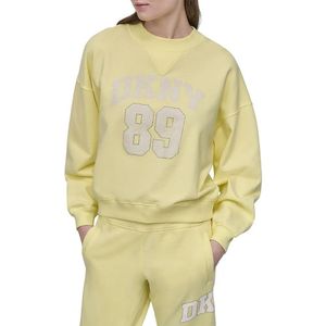 Dkny Distressed Rhinestone Logo Sweatshirt