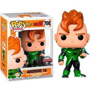 Funko Pop Dragon Ball Z Android 16 Special Edition Figure Beige,Groen