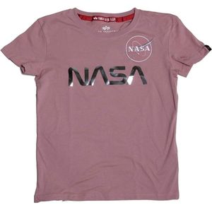 Alpha Industries Nasa Pm Short Sleeve T-shirt Roze M Vrouw