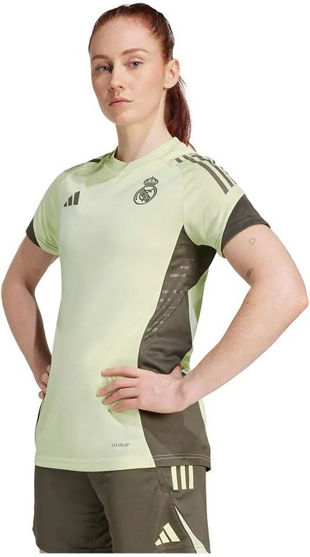 adidas - Real Madrid - Trainingsshirt - Lichtgroen Grijs - 100% Gerecycled Polyester, AEROREADY Technologie